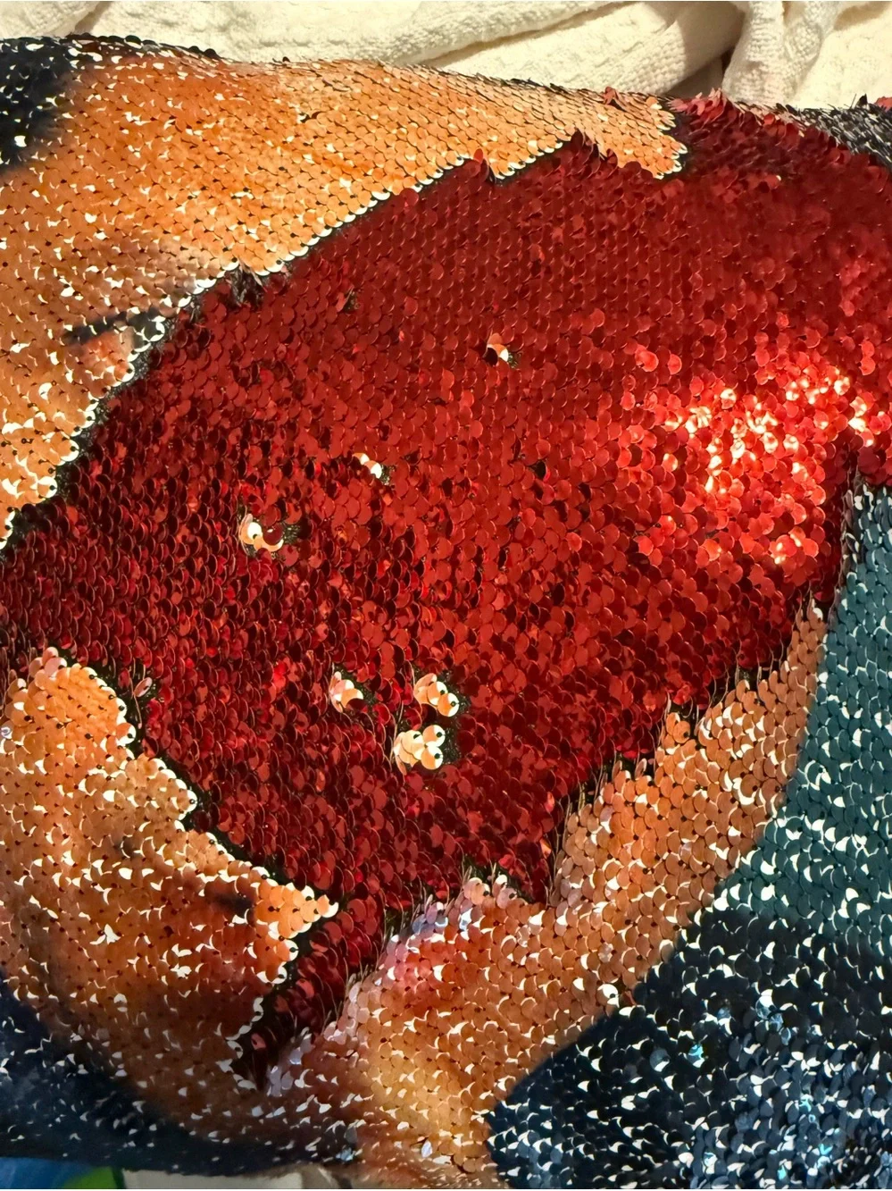 ♥️ Jeff Goldblum Reversible Sequin Throw Pillow Pop Culture Accent Cushion